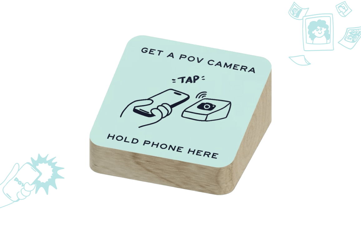 Physical QR sharing displays